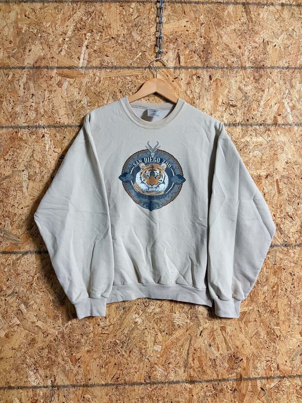 Vintage Jerzees San Diego Zoo Tiger Graphic Sweatshirt Size M